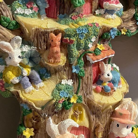 "Bunnies Tree" 3D Wall Decor, Bunny, Flowers, Easter, Spring, Eggs, Baby Nursery - Picture 3 of 14